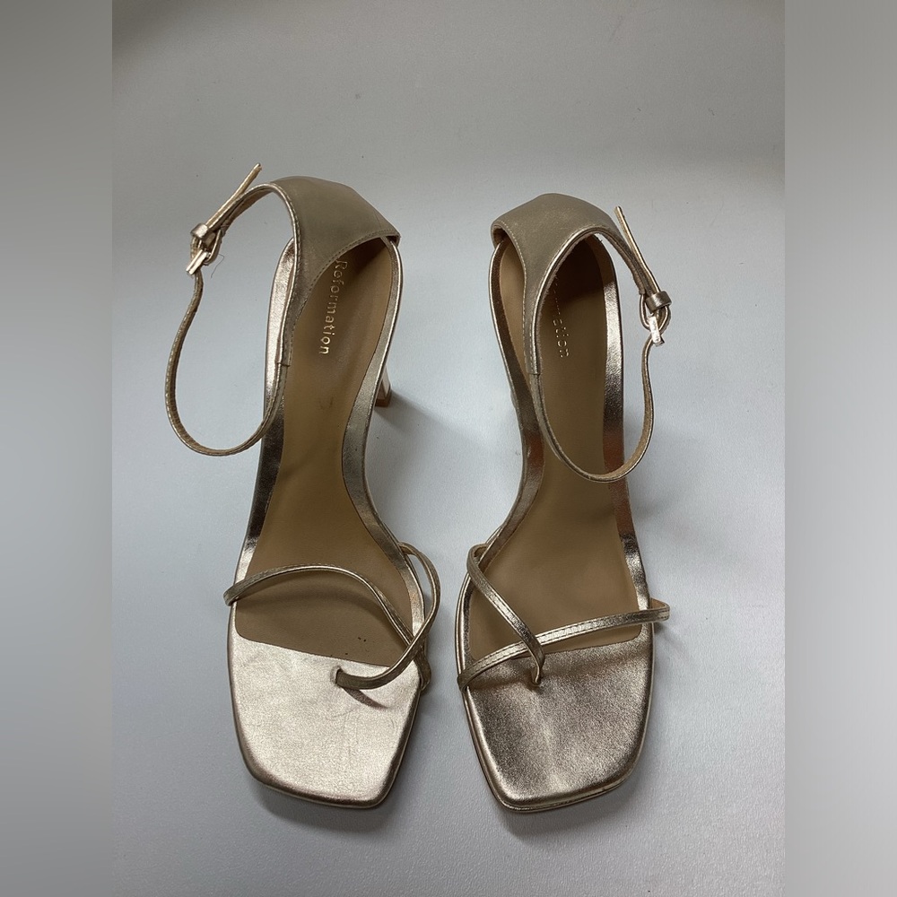 Reformation Gilda Platform Ankle Strap Sandal Size 7 - Picture 2 of 13